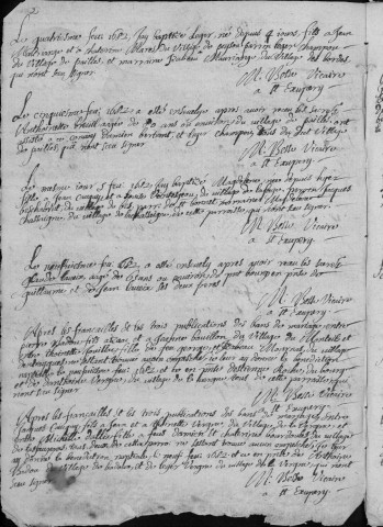 Baptêmes, mariages, sépultures (1682-1691)