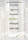 Mariages (1869-1881)