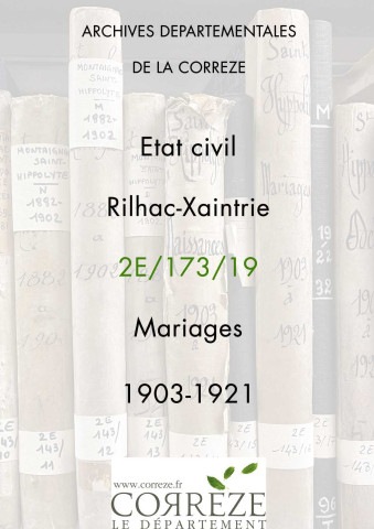 Mariages (1903-1921).