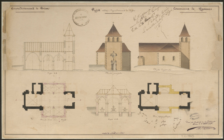 Église. Presbytère. Cimetière. Place publique.