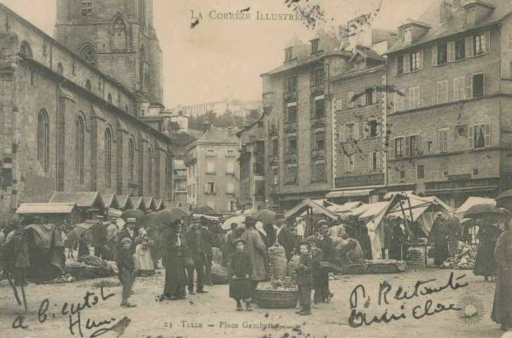 Tulle : "La Corrèze illustrée - 24 Tulle - Place Gambetta".