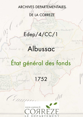 État général des fonds. 17 juillet-17 octobre 1752
