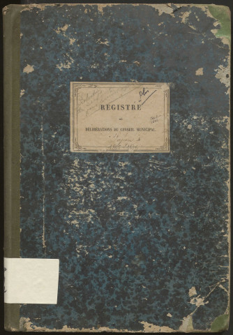 Délibérations du conseil municipal. 19 février 1865-12 novembre 1873