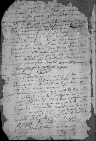 Baptêmes, mariages, sépultures (1719-1740)