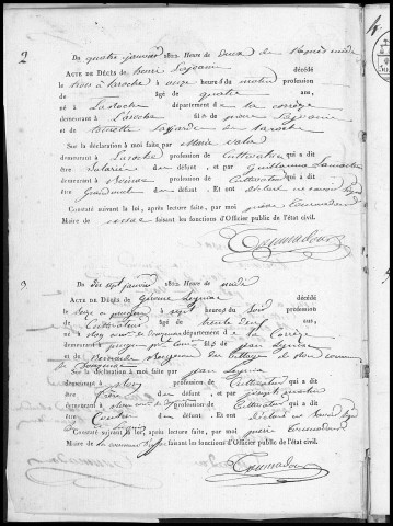 Décès (1822-1842)