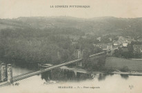 Beaulieu-sur-Dordogne : "La Corrèze pittoresque - Beaulieu - 51 - Pont suspendu".