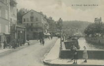 Tulle : "9 - Tulle - Quai de la mairie". Toilettes publiques en bord du quai.