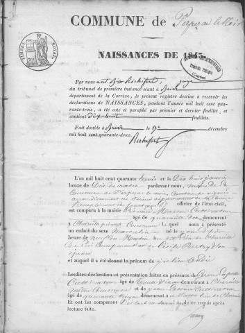 Naissances (1843-1862)