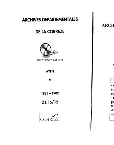 Mariages (1883-1902)