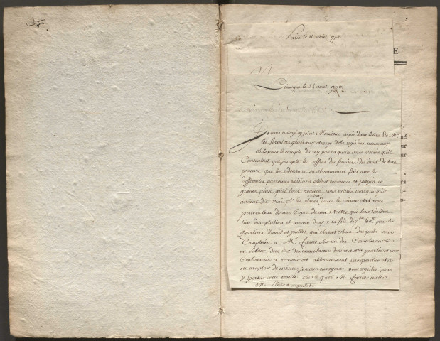 Droits de bac et de passage sur la rivière de la Dordogne au port d'Argentat.