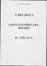 Décès et tables décennales des décès (1793-1802)