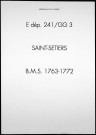 Baptêmes, mariages, sépultures (1763-1772)