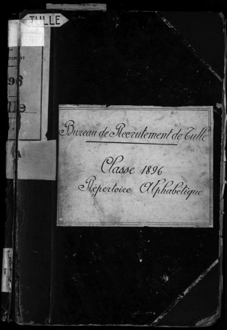 Classe 1896 : table alphabétique.