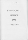 Baptêmes, mariages, sépultures (1680-1792)