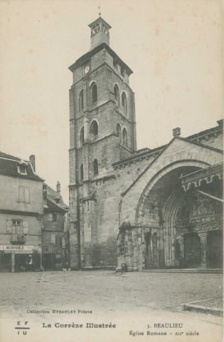 Beaulieu-sur-Dordogne : "La Corrèze illustrée - 3. - Beaulieu - Eglise romane - XIIe siècle".