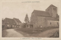 Mercoeur : "La Corrèze illustrée -1. Mercoeur - Place de l'église".