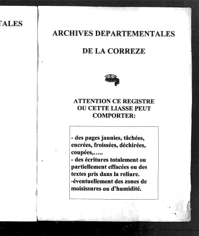 Naissances, mariages, décès (1883-1892)