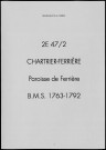 Baptêmes, mariages, sépultures (1763-1792)