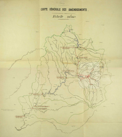 Réglementation générale du service hydraulique : lois, décrets, arrêtés, circulaires, instructions (1851-1940). Règlements et instructions sur l'annonce des crues, bassin de la Dordogne (1867-1922).