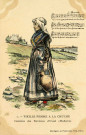 "1. - Vieille femme à la cruche. Costume des environs d'Ussel (moderne)".