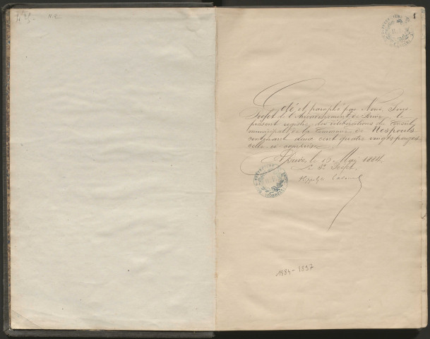 Délibérations du conseil municipal. 18 mai 1884-13 juin 1897