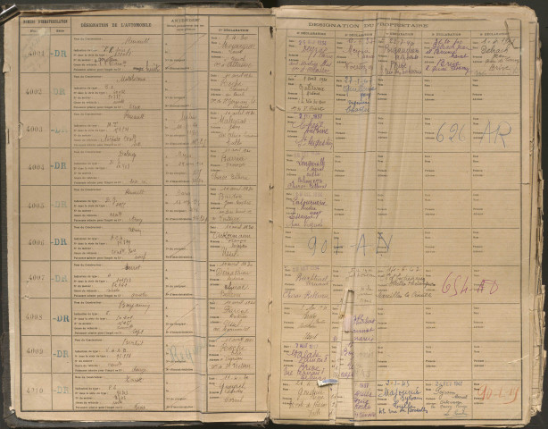 N° 4001 à 6000 (DR)