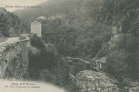 Saint-Geniez-O-Merle : "Beaux sites de la Corrèze - Gorges de la Maronne 126. Pont suspendu de Merle".