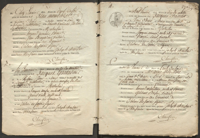 Naissances, mariages, décès (1813-1817)