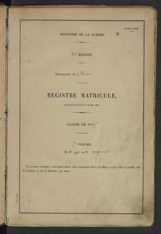 Classe 1895 : matricules 1990 à 2172.