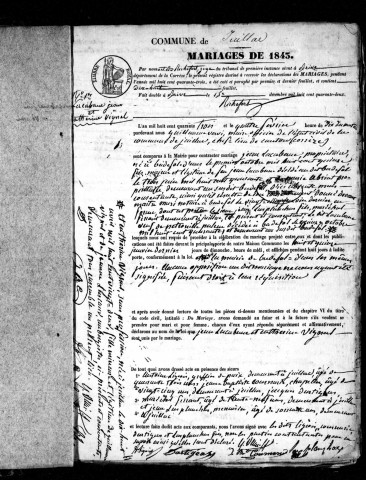 Mariages (1843-1852)